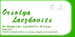 orsolya laczkovits business card